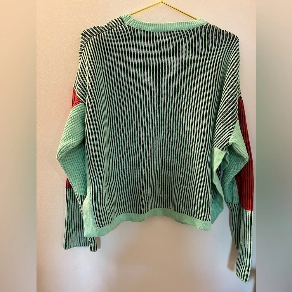 Topshop Oversized Color Block Ribbed Sweater - Picture 7 of 7